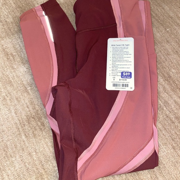 NWT Lululemon Wild Twist Tights Sz 8 - Picture 2 of 4